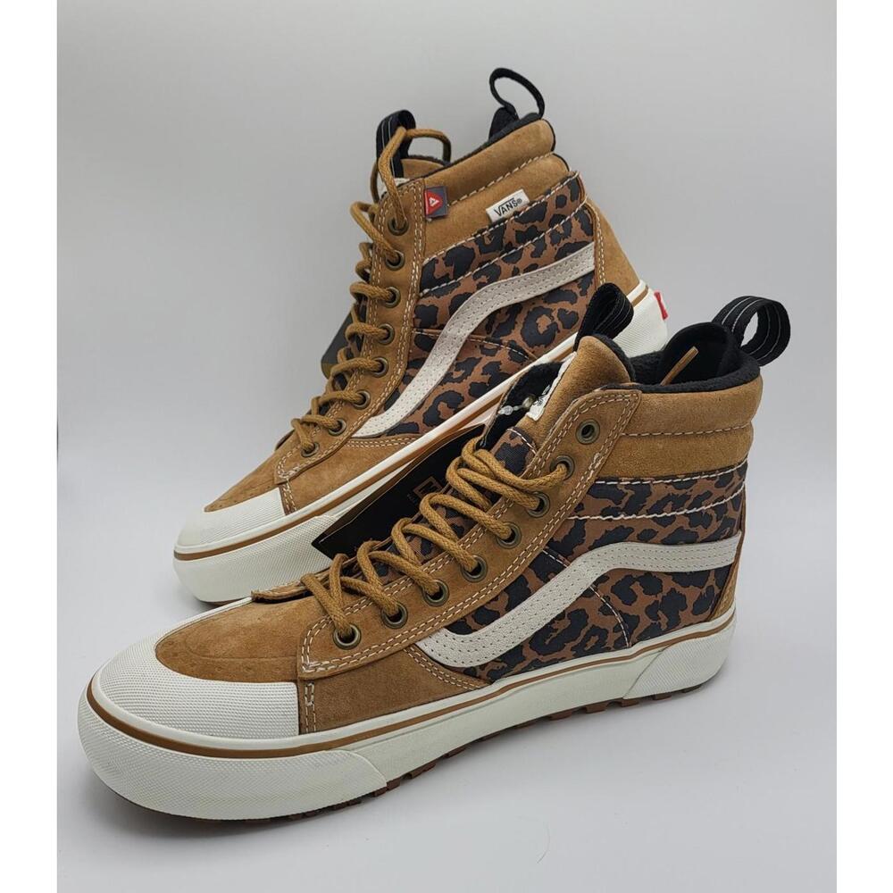 Vans Unisex SK8-Hi MTE-2 High-Top Hiking Sneakers Brown Leopard Size W 9.5 M 8